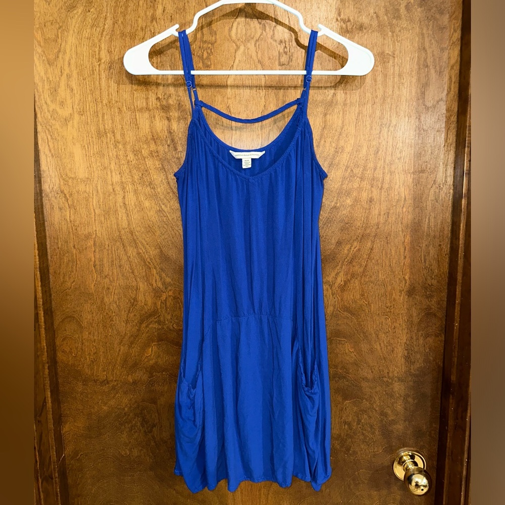 American Eagle Outfitters Royal Blue Fresh Dress With Pockets